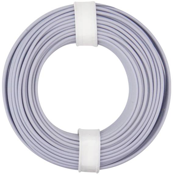 Donau Elektronik 125-019 Fil de câblage 1 x 0.25 mm² gris 10 m