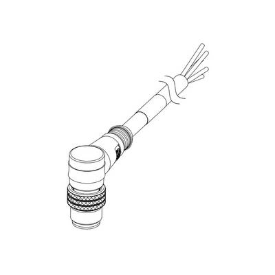 Dessin technique d'un connecteur avec plusieurs câbles. Montre les détails de la connexion des câbles et du blindage de protection.