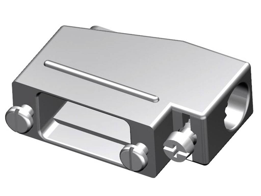 Pièce de jonction métallique de forme rectangulaire avec fixations par vis, utilisée pour des connexions électriques ou mécaniques stables.