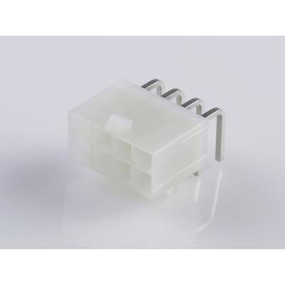 'Connecteurs en plastique blanc avec quatre fentes métalliques, inclinés, sur une surface claire.'