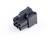 Un connecteur d'alimentation GPU noir à 8 broches sur un fond blanc. Dispose de quatre broches parallèles supérieures et inférieures.