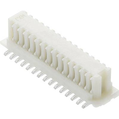 Une fiche blanche rectangulaire avec 18 bornes visibles. Utilisée pour les connexions électriques dans les appareils électroniques.