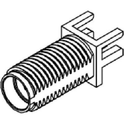 Un dessin technique représente une vis cylindrique filetée avec une tête rectangulaire. Elle pourrait être utilisée dans des plans de construction mécanique.