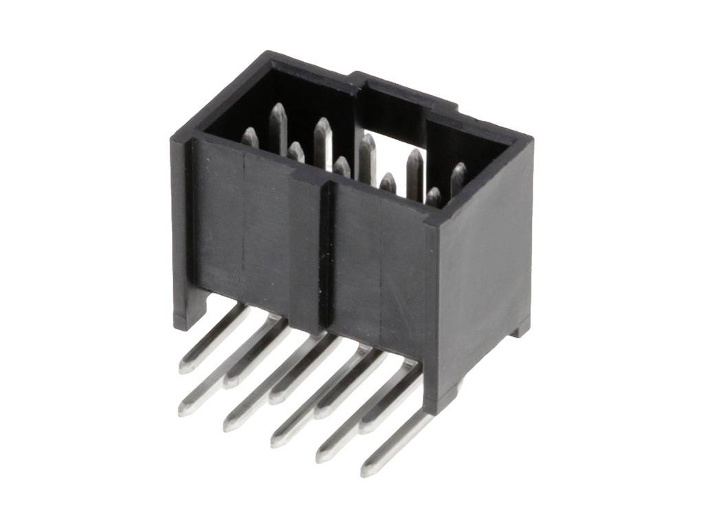 Connecteur noir à broches métalliques multiples pour appareils électroniques.