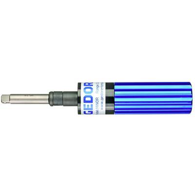Une clé dynamométrique bleue Gedore avec poignée cranté. Elle est utilisée pour serrer des vis à un couple de serrage précis.
