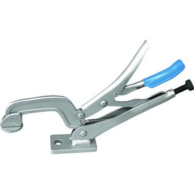 Pince de serrage rapide en métal avec poignée bleue. Adaptée pour un serrage rapide et sécurisé dans les travaux artisanaux ou industriels.