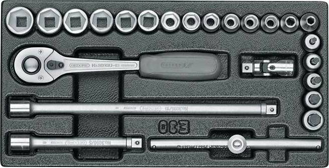 Gedore 5621220 1500 E-30 L Plateau de rangement (L x l x H) 158 x 310 x 42 mm