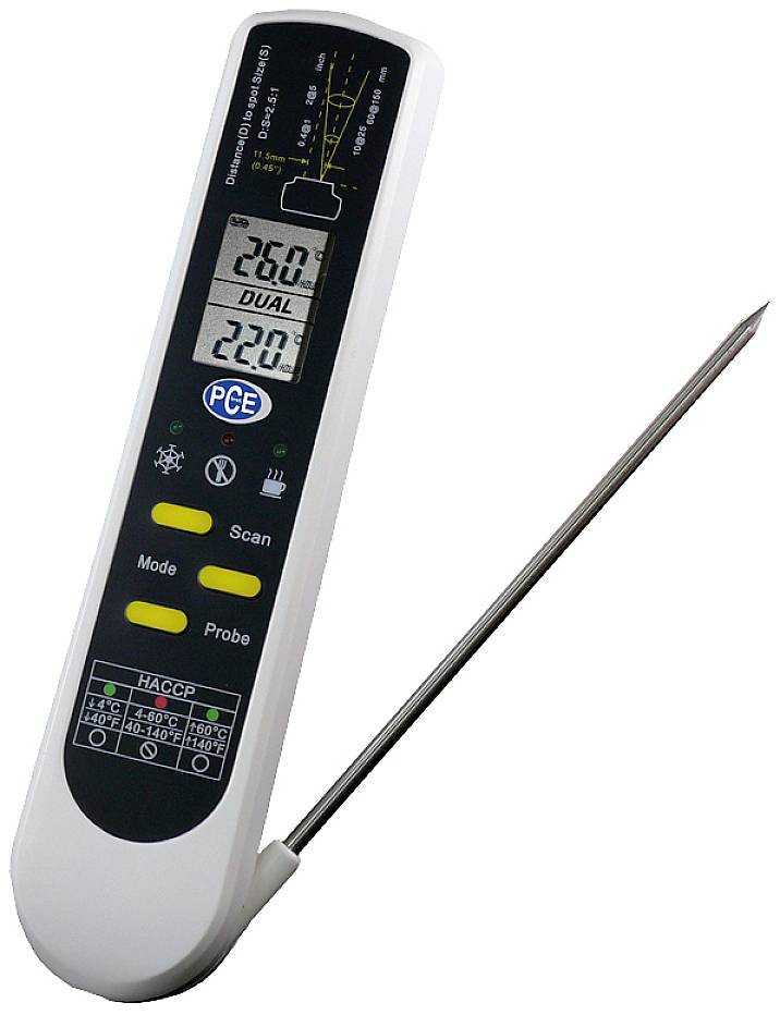 PCE Instruments Thermomètre infrarouge Optique 2.5:1 -33 - 220 °C IP65