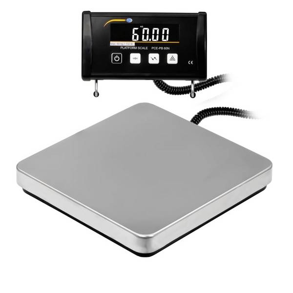 PCE Instruments PCE-PB 60N Balance à plate-forme PCE-PB 60N Plage de pesée (max.) 75 kg Lisibilité 20 g à pile(s), sur secteur, via USB