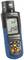 Appareil portable de mesure des radiations avec affichage numérique. Indique 250 μSv/h. Différentes touches fonctionnelles situées sous l'écran.