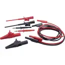 Schnepp 354 000061 Set de cordons de mesure de sécurité pointe de test, pince crocodile, mâle 4 mm mâle 4 mm noir, rouge