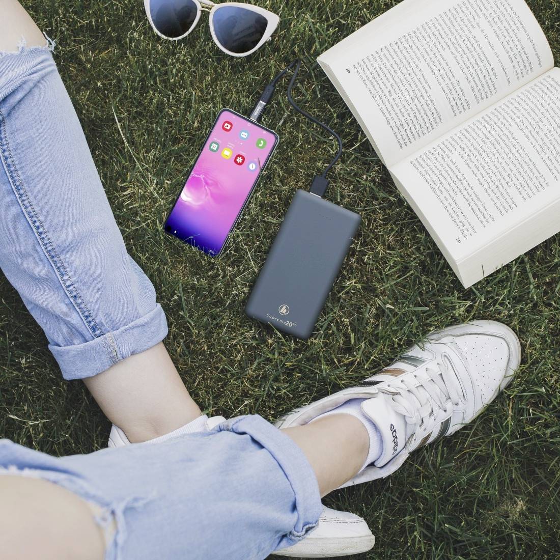 Hama Supreme 20HD Powerbank (batterie supplémentaire) 20000 mAh Fast Charge LiPo gris foncé Affichage du statut-2