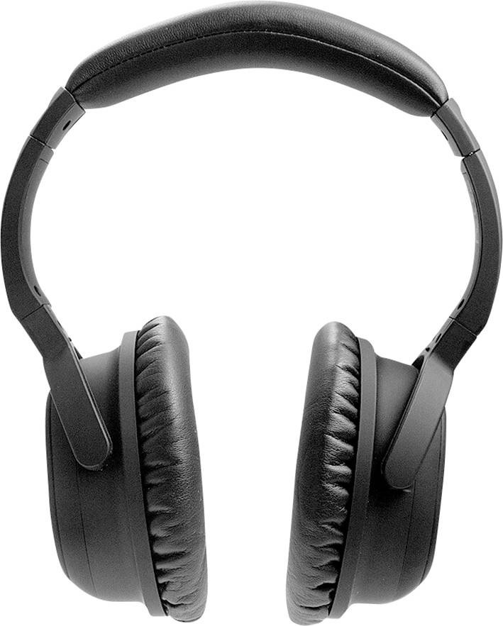 LINDY LH500XW Casque supra-auriculaire sans fil noir Noise Cancelling micro-casque, volume réglable, coques pivotantes-2