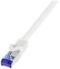 LogiLink C6A031S RJ45 Câble réseau, câble patch CAT 6a S/FTP 1.00 m blanc 1 pc(s)