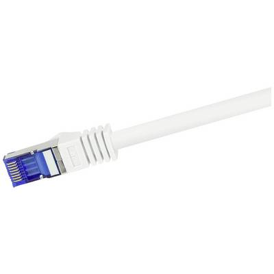 Câble réseau avec connecteur RJ45. Adapté pour les connexions Internet ou réseau, reconnaissable à ses contacts colorés dans la section du connecteur.