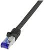 LogiLink C6A023S RJ45 Câble USB CAT 6a S/FTP 0.50 m noir 1 pc(s)