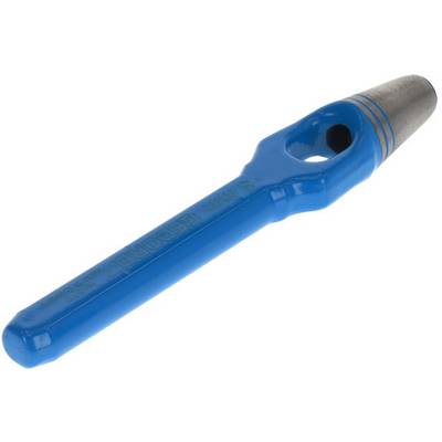 Un poinçon universel bleu en métal et en plastique, utilisé pour percer des trous dans différents matériaux.