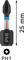 Embout de vissage 'Bosch PH1', longueur 25 mm, avec profil cruciforme.