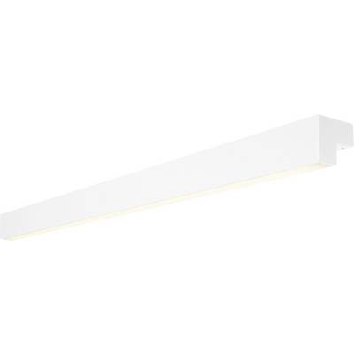 Luminaire LED blanc rectangulaire au design épuré, adapté à une installation au plafond, assurant un éclairage uniforme et sans éblouissement.