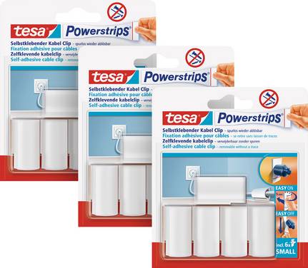 tesa POWERSTRIPS® Clips pour câble  blanc Contenu: 15 pc(s)