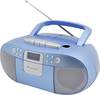 soundmaster SCD7800BL Radiocassette DAB+, FM AUX, CD, Cassette, USB fonction réveil bleu