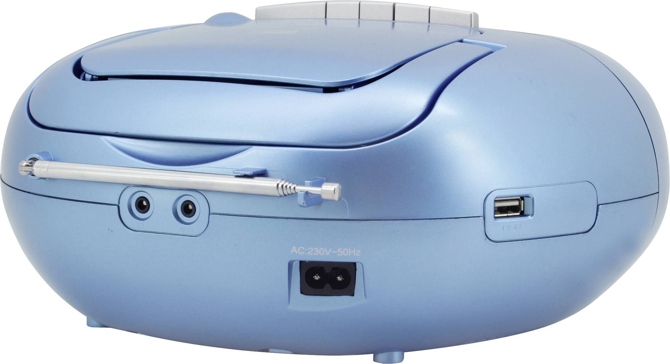 soundmaster SCD7800BL Radiocassette DAB+, FM AUX, CD, Cassette, USB fonction réveil bleu-2