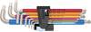 Wera 3950/9 Hex-Plus Multicolour Imperial Stainless 1 6 pans intérieurs Jeu de clés mâles coudées 5/64 pouces, 3/32 pouces, 1/8 pouces, 5/32 pouces, 3/16 pouces, 7/32 pouces, 1/4 pouces, 5/16 pouces, 3/8 pouces 5/64" 9 pièces