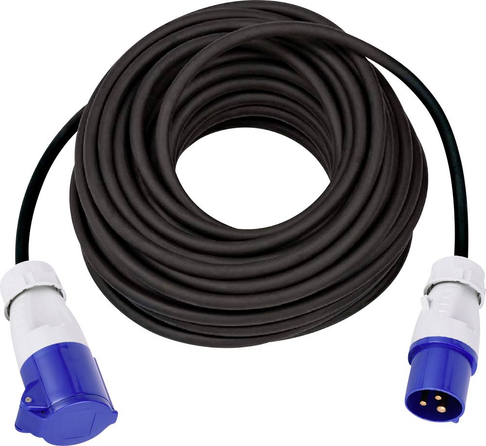 Max Hauri 162413 alimentation Rallonge 16 A bleu, noir 15.00 m H07RN-F 3G 1,5 mm²