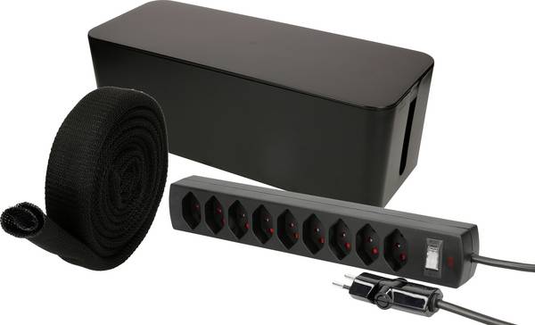 Bloc multiprise avec interrupteur Max Hauri 163996  noir fiche CH 1 pc(s)