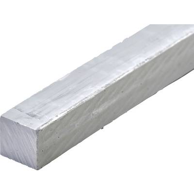 Une longue barre de métal en aluminium rectangulaire montrée en diagonale sur un fond blanc.