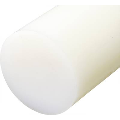 Un cylindre blanc qui repose en biais, à la surface régulière.
