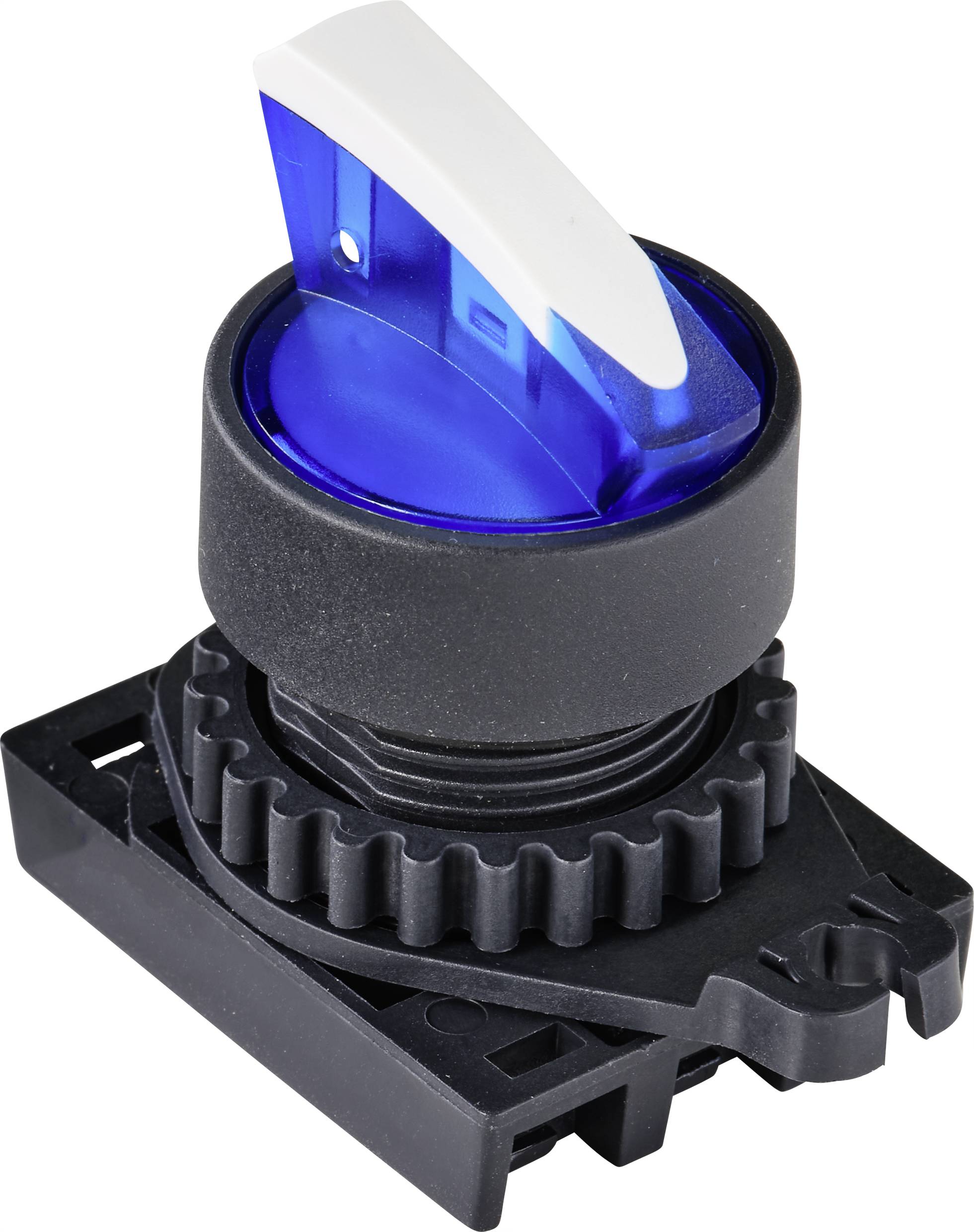 TRU COMPONENTS TC-9860160 S2SRN-L5B Bouton sélecteur levier bleu 2 x 60 ° 1 pc(s)