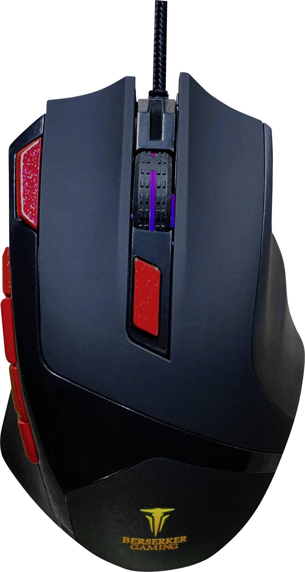 Berserker Gaming V1 Souris de gaming USB optique noir 9 Boutons 800 dpi, 1600 dpi, 2400 dpi, 3200 dpi, 4800 dpi, 6400 dp-0