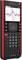 Une calculatrice avec un écran couleur affiche des fonctions trigonométriques en rouge et en bleu sur un système de coordonnées.
