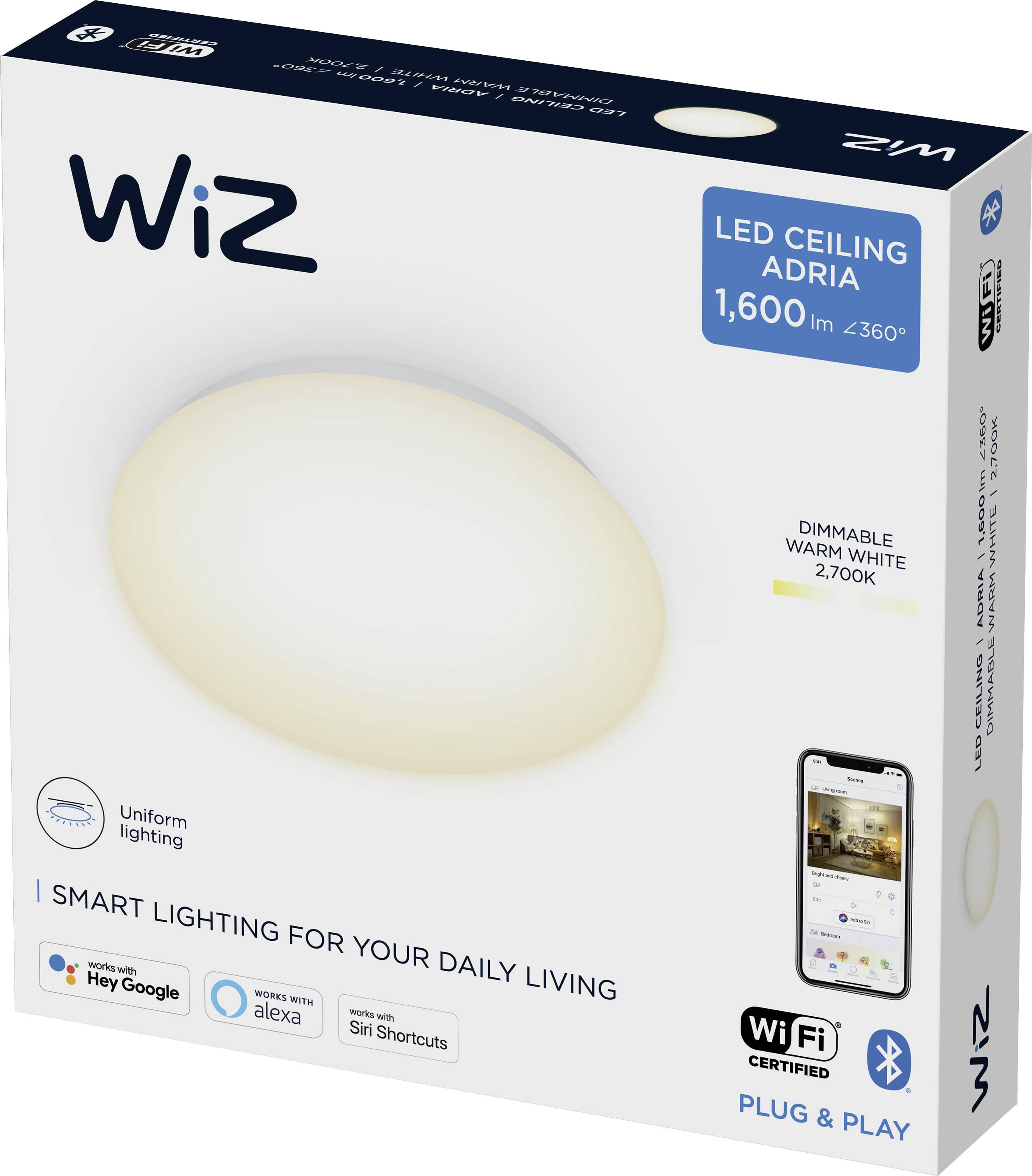 WiZ Adria WiZ Ceiling 17W RD 2700K Dim 871951433805000 Plafonnier LED 12 W blanc-2