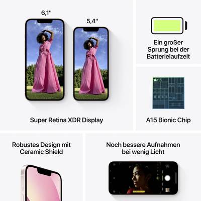 Apple iPhone 13 rose 128 GB 15.5 cm (6.1 pouces)-7