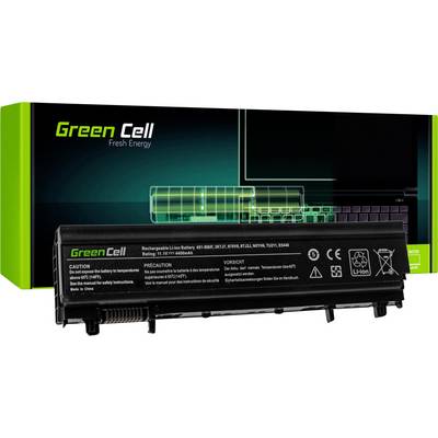 Batterie de rechange rechargeable pour ordinateur portable 'Green Cell'. Modèle et précautions indiqués sur l'emballage.