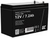 Green Cell Green Cell - USV-Akku - 1 x Batterie - Sealed Lead Acid (SLA) AGM05 Batterie au plomb 12 V 7.2 Ah plomb-gel (l x H x P) 151 x 95 x 65 mm cosses plates 6,35 mm résistant aux cycles de charge, sans entretien