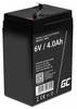 Green Cell AGM Battery Lead Acid VRLA - 6V - 4Ah AGM15 Batterie au plomb 6 V 4 Ah plomb (AGM) (l x H x P) 70 x 107 x 47 mm cosses plates 4,8 mm résistant aux cycles de charge, sans entretien