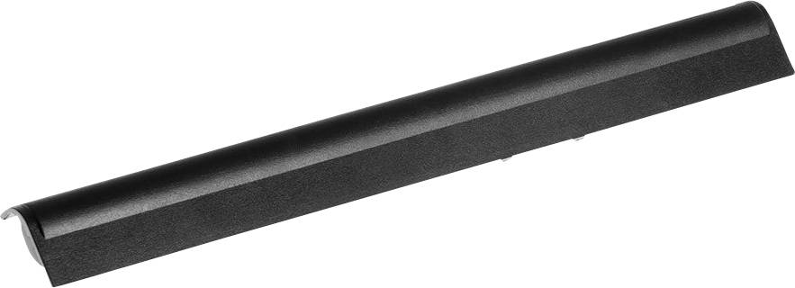 Une batterie d'ordinateur portable noir de forme cylindrique, adaptée au remplacement dans un modèle d'ordinateur portable compatible.