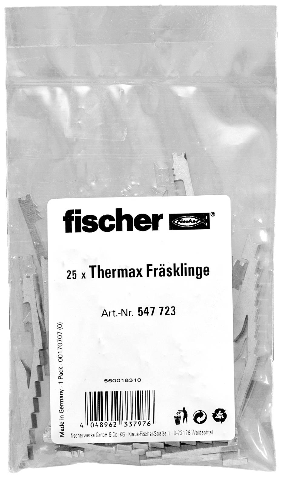 Fischer 547723 Lame de fraisage 25 pc(s)