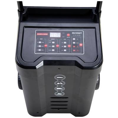 Chargeur avec affichage numérique et différents boutons de commande. Adapté pour batteries de voiture. Nom de marque : Voltcraft.