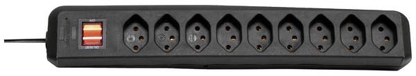 Bloc multiprise avec interrupteur Brennenstuhl 1158222  noir  1 pc(s)