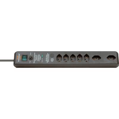 Multiprise Brennenstuhl Eco-Line à six prises avec interrupteur principal.