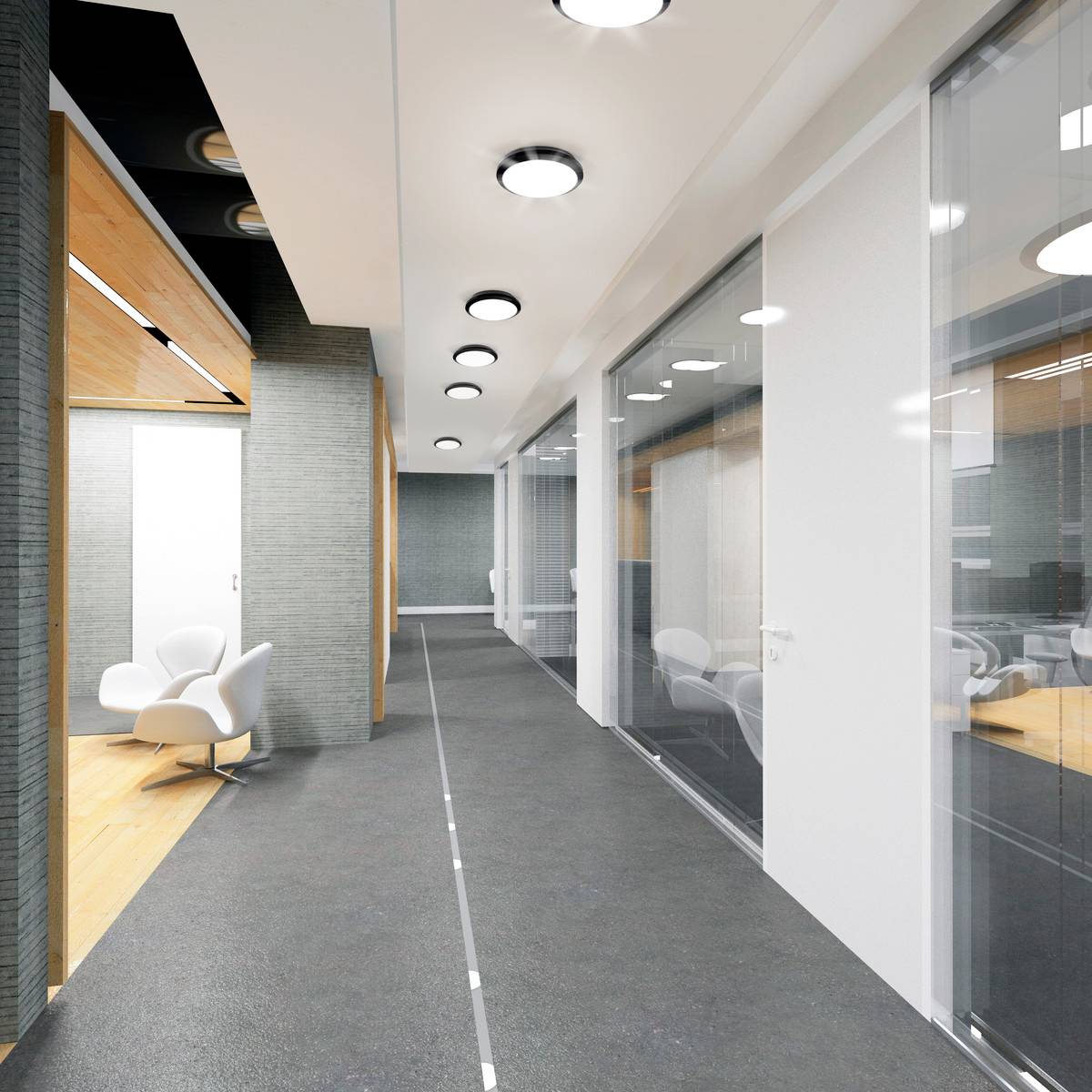 Plafonnier LED DABA PRO 25W - noir-4