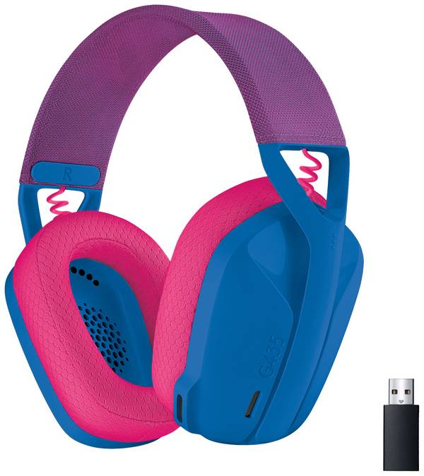Logitech G435 LIGHTSPEED  Micro-casque supra-auriculaire Bluetooth Stereo bleu  limitation de volume Gaming