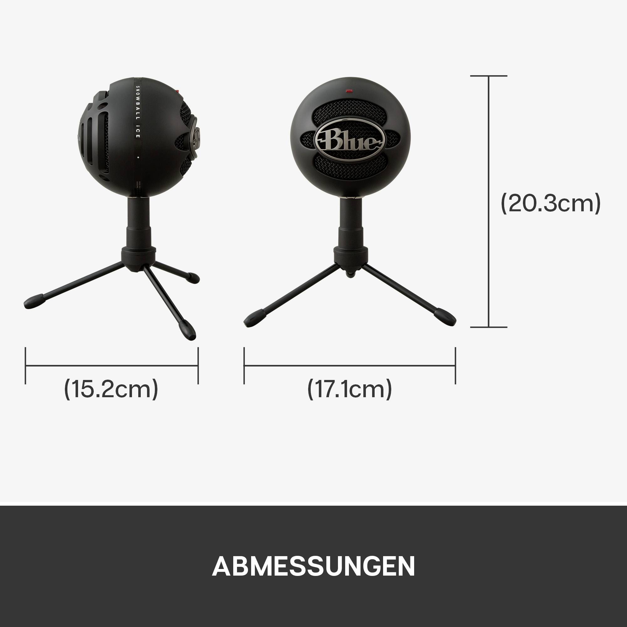 Blue Microphones Snowball iCE Sur pied Micro PC Type de transmission (détails):filaire, USB filaire, USB noir-10