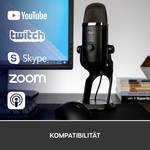 Micro USB professionnel Yeti X pour les jeux, la diffusion en continu et la lecture de podcasts - BLACKOUT - EMEA