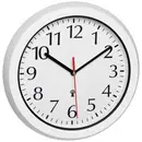 Horloge murale TFA Dostmann 60.3542.02 radiopiloté(e) 30 cm blanc pour salle de bain / pièce humide, protégé contre les