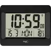 Horloge murale TFA Dostmann 60.4519.01 radiopiloté(e) 21.5 cm x 2.6 cm x 16 cm noir grand écran